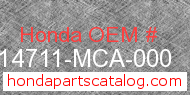 Honda 14711-MCA-000 genuine part number image