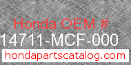 Honda 14711-MCF-000 genuine part number image