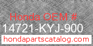 Honda 14721-KYJ-900 genuine part number image