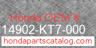 Honda 14902-KT7-000 genuine part number image