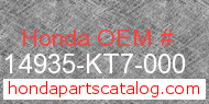 Honda 14935-KT7-000 genuine part number image