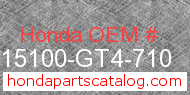 Honda 15100-GT4-710 genuine part number image