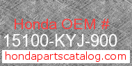 Honda 15100-KYJ-900 genuine part number image