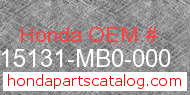 Honda 15131-MB0-000 genuine part number image