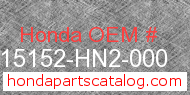 Honda 15152-HN2-000 genuine part number image