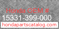 Honda 15331-399-000 genuine part number image