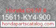 Honda 15611-KY4-900 genuine part number image