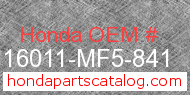 Honda 16011-MF5-841 genuine part number image