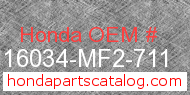 Honda 16034-MF2-711 genuine part number image