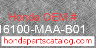 Honda 16100-MAA-B01 genuine part number image