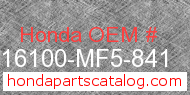 Honda 16100-MF5-841 genuine part number image