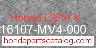 Honda 16107-MV4-000 genuine part number image