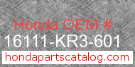 Honda 16111-KR3-601 genuine part number image