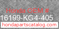 Honda 16199-KG4-405 genuine part number image