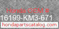 Honda 16199-KM3-671 genuine part number image