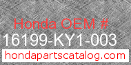 Honda 16199-KY1-003 genuine part number image