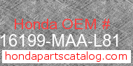 Honda 16199-MAA-L81 genuine part number image
