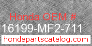 Honda 16199-MF2-711 genuine part number image