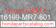 Honda 16199-MR7-601 genuine part number image