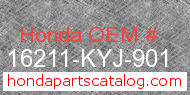 Honda 16211-KYJ-901 genuine part number image