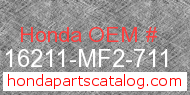 Honda 16211-MF2-711 genuine part number image