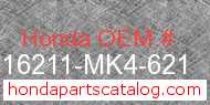 Honda 16211-MK4-621 genuine part number image