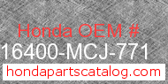Honda 16400-MCJ-771 genuine part number image
