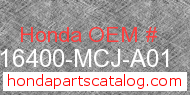 Honda 16400-MCJ-A01 genuine part number image