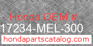 Honda 17234-MEL-300 genuine part number image