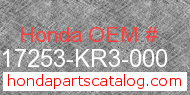Honda 17253-KR3-000 genuine part number image