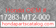 Honda 17283-MT2-000 genuine part number image