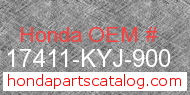 Honda 17411-KYJ-900 genuine part number image