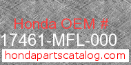 Honda 17461-MFL-000 genuine part number image