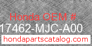 Honda 17462-MJC-A00 genuine part number image