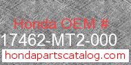 Honda 17462-MT2-000 genuine part number image
