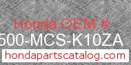 Honda 17500-MCS-K10ZA genuine part number image