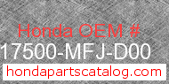 Honda 17500-MFJ-D00 genuine part number image