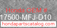 Honda 17500-MFJ-D10 genuine part number image
