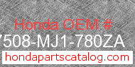 Honda 17508-MJ1-780ZA genuine part number image