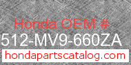 Honda 17512-MV9-660ZA genuine part number image
