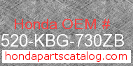 Honda 17520-KBG-730ZB genuine part number image