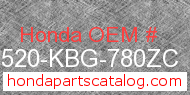 Honda 17520-KBG-780ZC genuine part number image