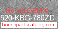 Honda 17520-KBG-780ZD genuine part number image