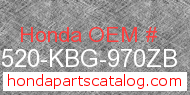 Honda 17520-KBG-970ZB genuine part number image