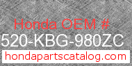 Honda 17520-KBG-980ZC genuine part number image
