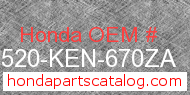 Honda 17520-KEN-670ZA genuine part number image