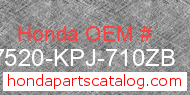 Honda 17520-KPJ-710ZB genuine part number image