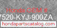 Honda 17520-KYJ-900ZA genuine part number image