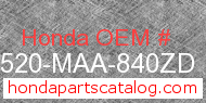 Honda 17520-MAA-840ZD genuine part number image