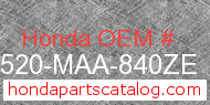 Honda 17520-MAA-840ZE genuine part number image